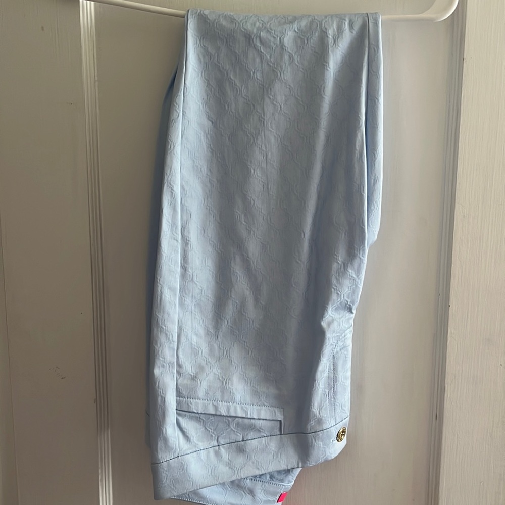 NWT Lilly Pulitzer Crew Blue Kelly Skinny Ankle Pants Size 8